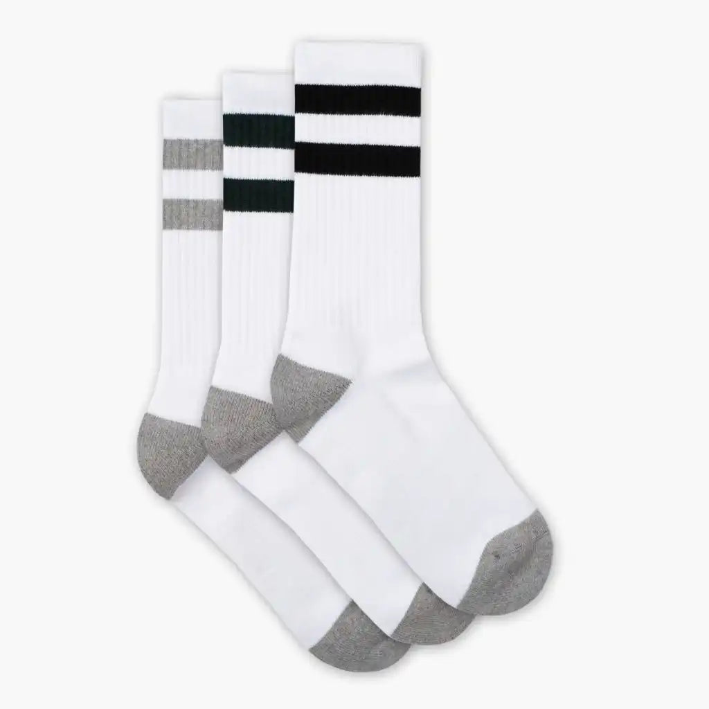 Men's Cotton Crew Sock | Striped (3-Pack)
