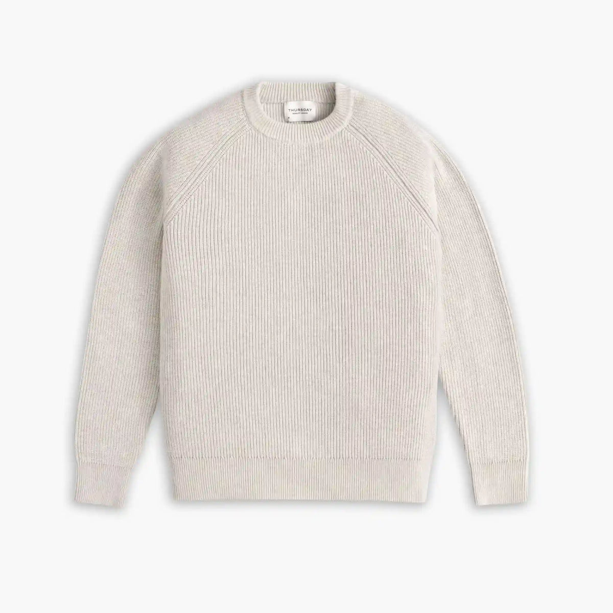 Ribbed Crewneck Sweater | Oat