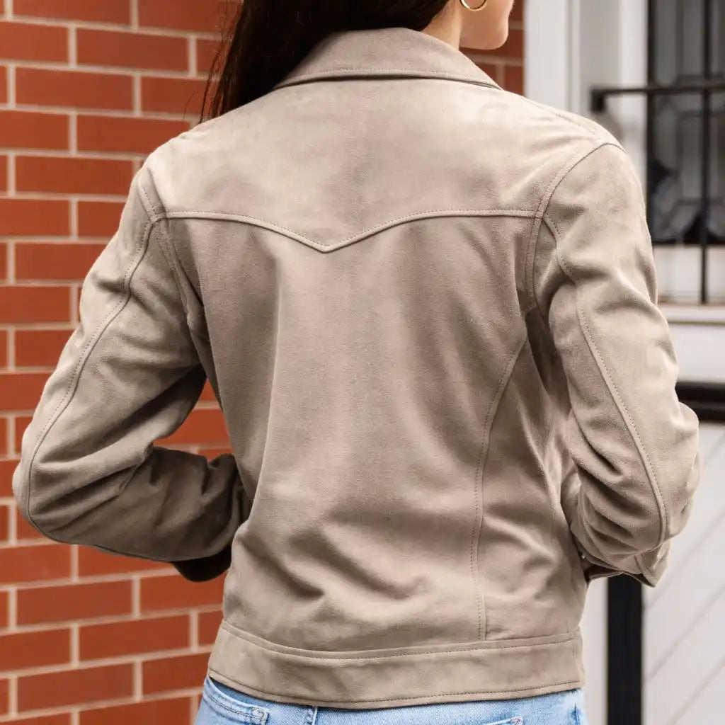 Suede Western Jacket | Taupe