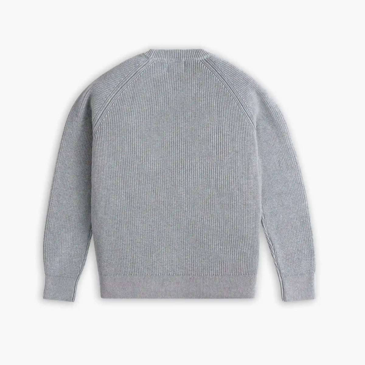 Ribbed Crewneck Sweater | Light Grey